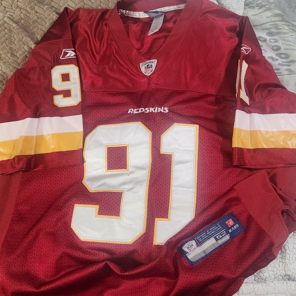 REEBOK WASHINGTON REDSKINS (COMMANDERS) RYAN KERRIGAN #91 JERSEY SIZE 52 (XL)